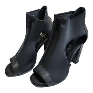 Miista Mollie Bootie Cutout Zip Block Heel